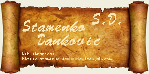 Stamenko Danković vizit kartica